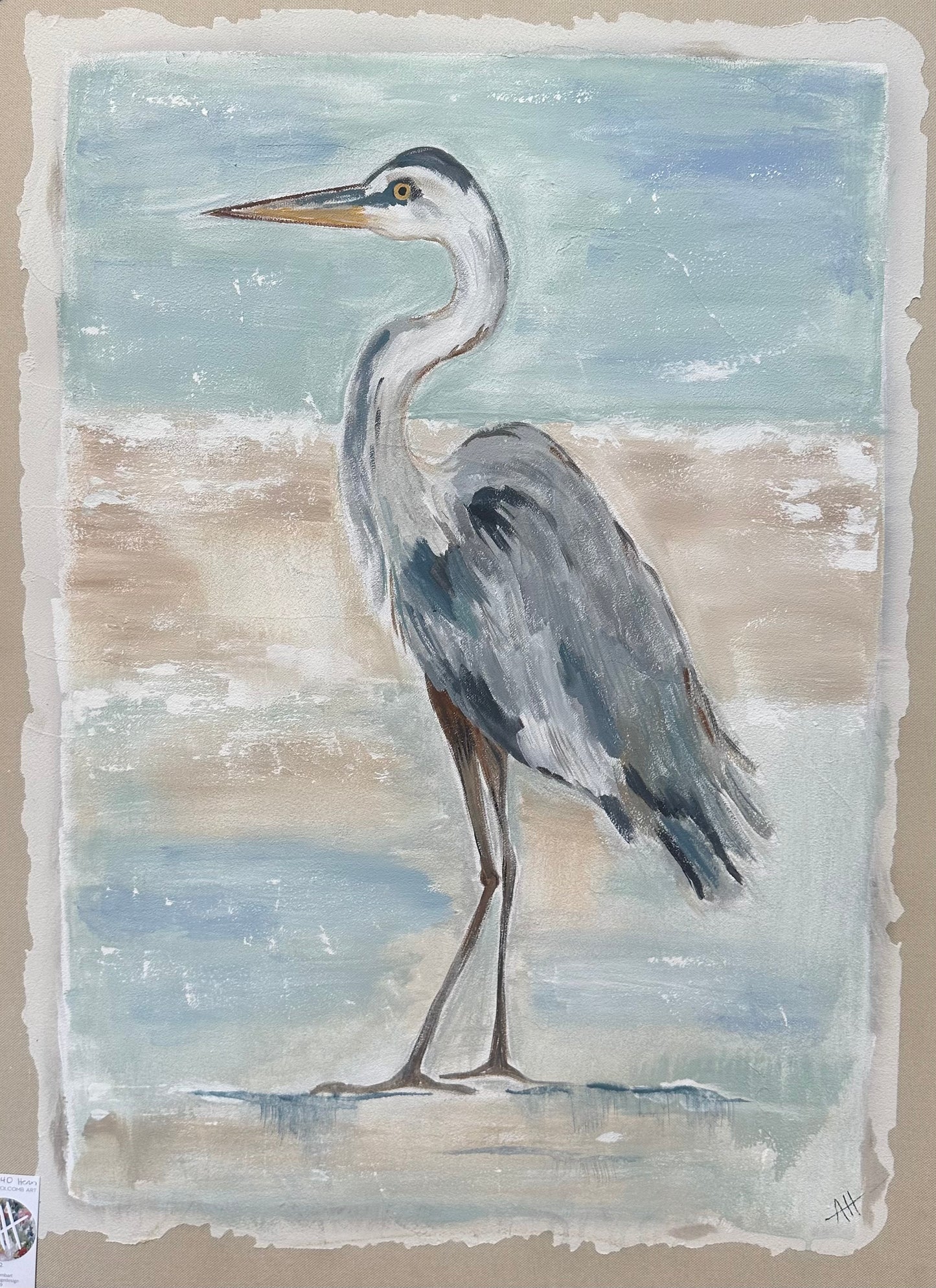 Great Blue Heron Framed 30x40